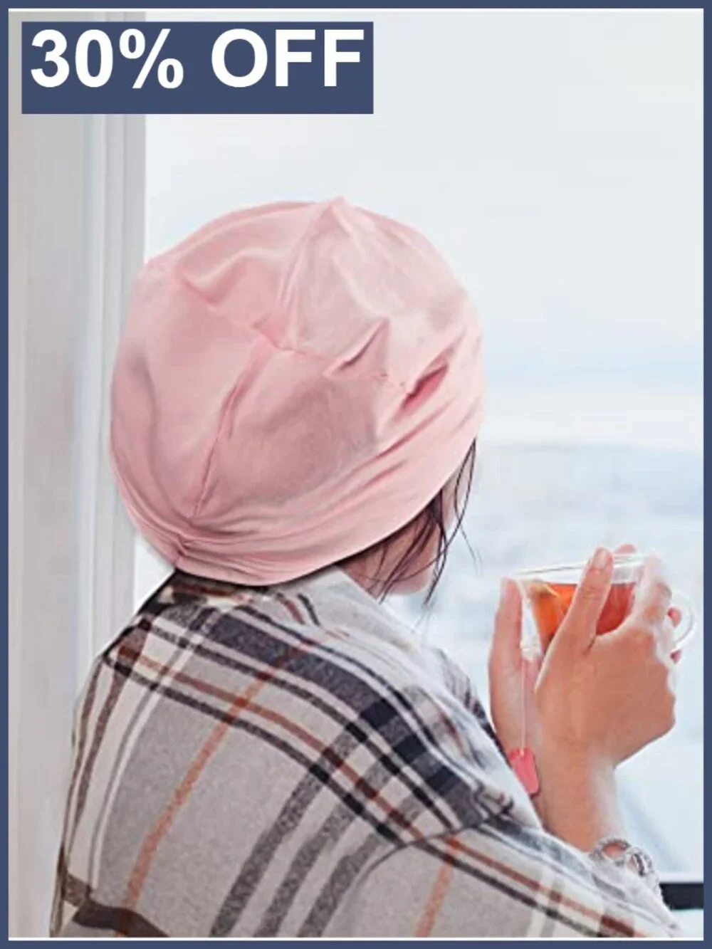 Satin Lined Sleep Cap Bonnet for Hair Protection, 3 Pack